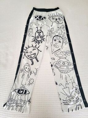 Womens Stretch Graphic Printed Pants